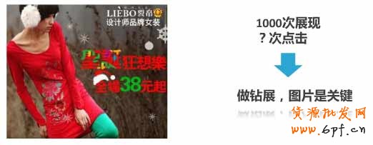 1000次展現 ？次點擊 ---> 做鉆展，圖片是關鍵